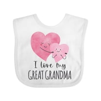 Inktastic I Love My Great Grandma Boys or Girls Baby Bib