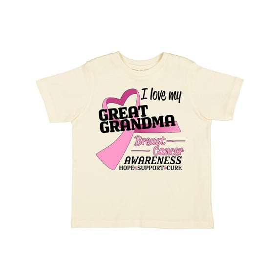 Inktastic I Love My Great Grandma- Breast Cancer Awareness- Hope, Support, Love Boys or Girls Toddler T-Shirt