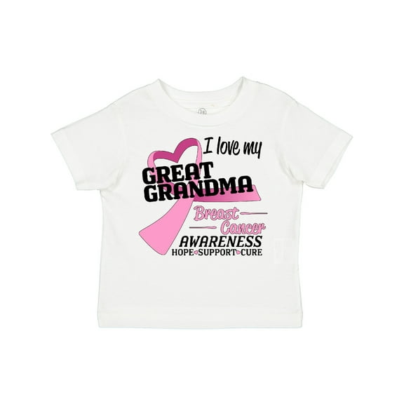 Inktastic I Love My Great Grandma- Breast Cancer Awareness- Hope, Support, Love Boys or Girls Toddler T-Shirt
