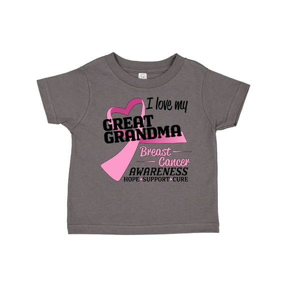 Inktastic I Love My Great Grandma- Breast Cancer Awareness- Hope, Support, Love Boys or Girls Toddler T-Shirt