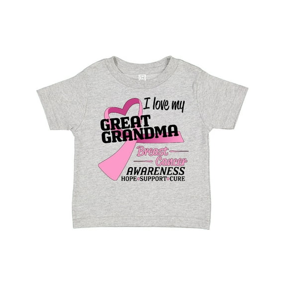 Inktastic I Love My Great Grandma- Breast Cancer Awareness- Hope, Support, Love Boys or Girls Toddler T-Shirt