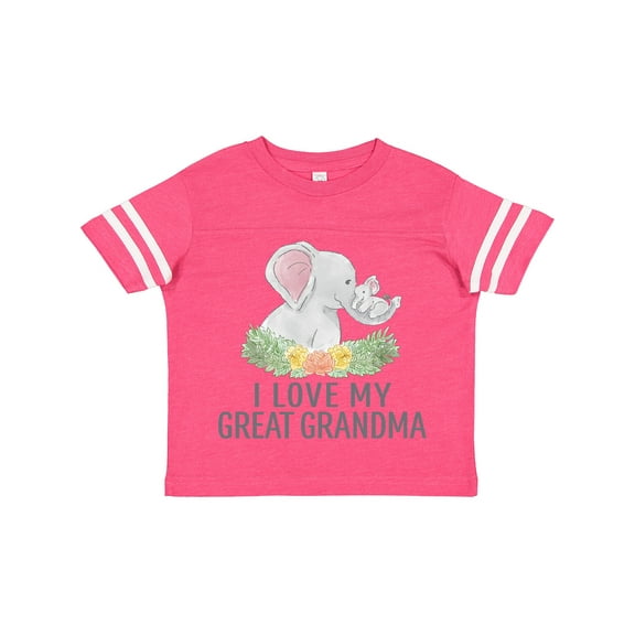 Inktastic I Love My Great Grandma Cute Elephants and Spring Flowers Boys or Girls Toddler T-Shirt