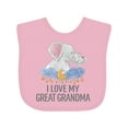 thumbnail image 1 of Inktastic I Love My Great Grandma Cute Elephants in Night Sky Boys or Girls Baby Bib, 1 of 4