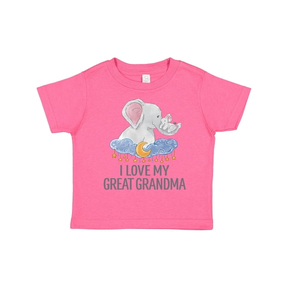 Inktastic I Love My Great Grandma Cute Elephants in Night Sky Boys or Girls Toddler T-Shirt