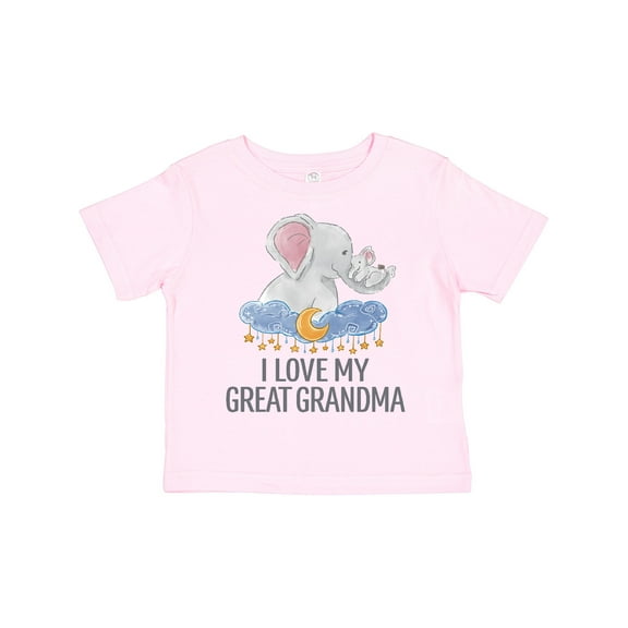 Inktastic I Love My Great Grandma Cute Elephants in Night Sky Boys or Girls Toddler T-Shirt