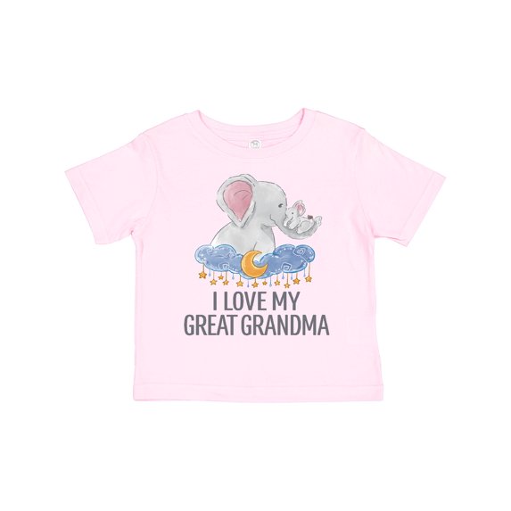 Inktastic I Love My Great Grandma Cute Elephants in Night Sky Boys or Girls Toddler T-Shirt