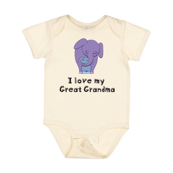 Inktastic I Love My Great Grandma Elephant Boys Baby Bodysuit