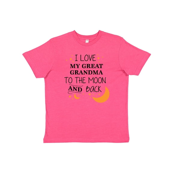Inktastic I Love My Great Grandma To The Moon and Back Youth T-Shirt