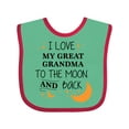 thumbnail image 1 of Inktastic I Love My Great Grandma to the Moon and Back Boys or Girls Baby Bib, 1 of 3
