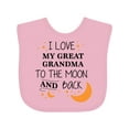 thumbnail image 1 of Inktastic I Love My Great Grandma to the Moon and Back Boys or Girls Baby Bib, 1 of 4