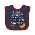 thumbnail image 1 of Inktastic I Love My Great Grandma to the Moon and Back Boys or Girls Baby Bib, 1 of 4