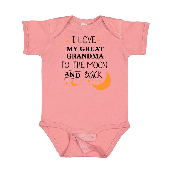 Inktastic I Love My Great Grandma to the Moon and Back Boys or Girls Baby Bodysuit