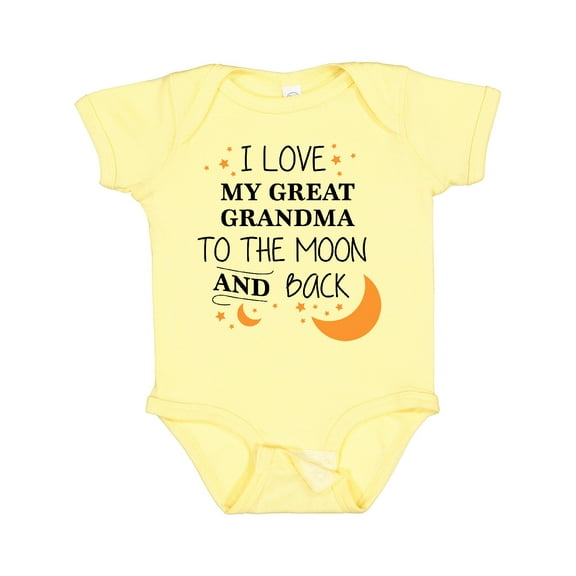 Inktastic I Love My Great Grandma to the Moon and Back Boys or Girls Baby Bodysuit