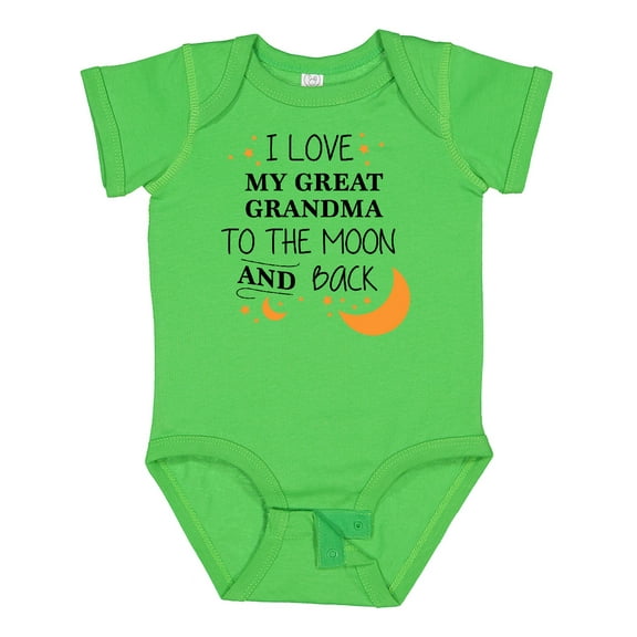 Inktastic I Love My Great Grandma to the Moon and Back Boys or Girls Baby Bodysuit
