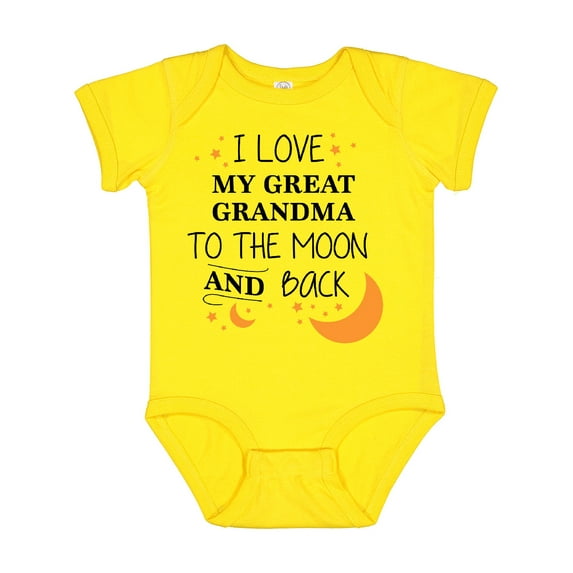 Inktastic I Love My Great Grandma to the Moon and Back Boys or Girls Baby Bodysuit