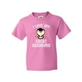 thumbnail image 1 of Inktastic I Love My Great Grandma with Cute Penguin and Hearts Youth T-Shirt, 1 of 5