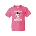 thumbnail image 1 of Inktastic I Love My Great Grandma with Cute Penguin and Hearts Youth T-Shirt, 1 of 5