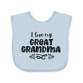 thumbnail image 1 of Inktastic I Love My Great Grandma with Hearts Boys or Girls Baby Bib, 1 of 4