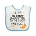 thumbnail image 1 of Inktastic I Love My Great Grandmother to the Moon and Back Boys or Girls Baby Bib, 1 of 4