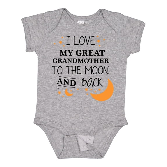 Inktastic I Love My Great Grandmother to the Moon and Back Boys or Girls Baby Bodysuit