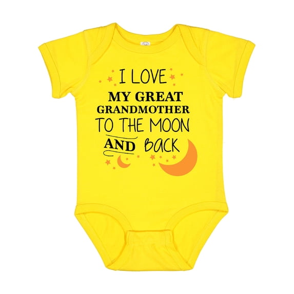 Inktastic I Love My Great Grandmother to the Moon and Back Boys or Girls Baby Bodysuit