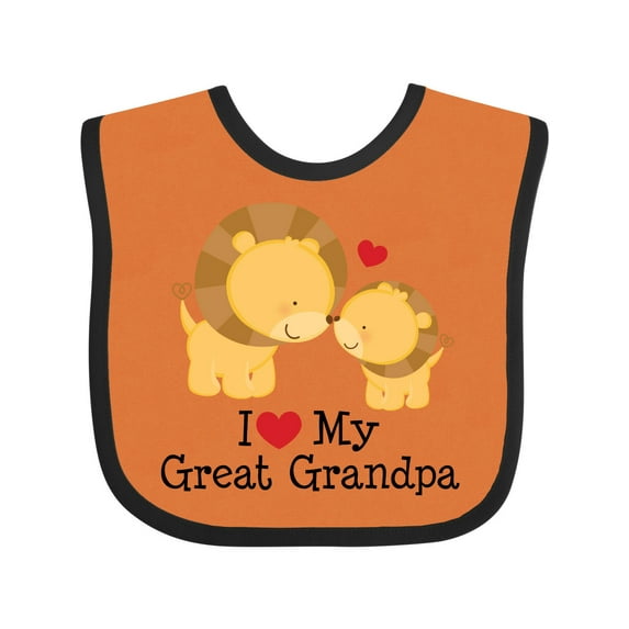Inktastic I Love My Great Grandpa Boys or Girls Baby Bib