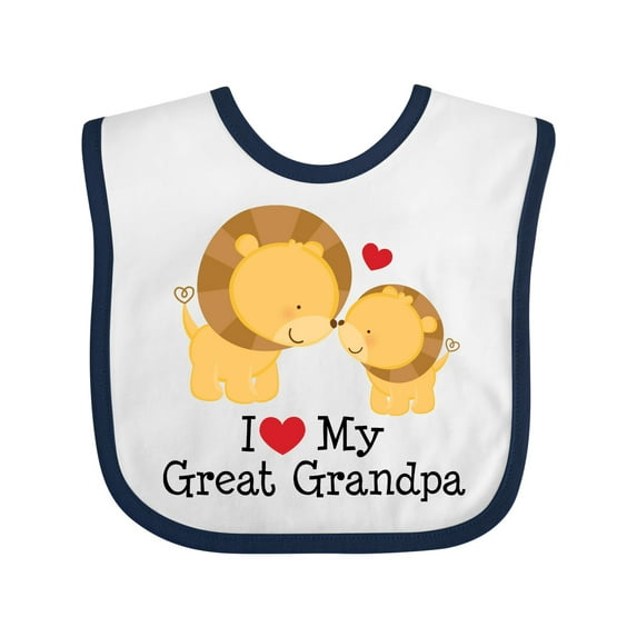 Inktastic I Love My Great Grandpa Boys or Girls Baby Bib