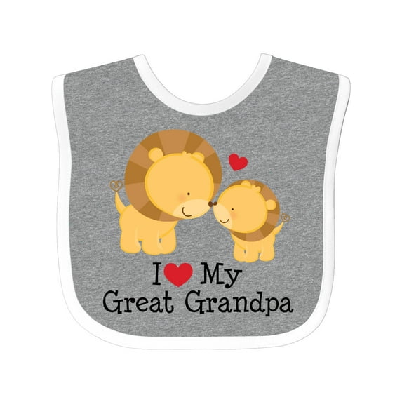 Inktastic I Love My Great Grandpa Boys or Girls Baby Bib