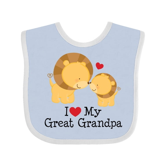 Inktastic I Love My Great Grandpa Boys or Girls Baby Bib