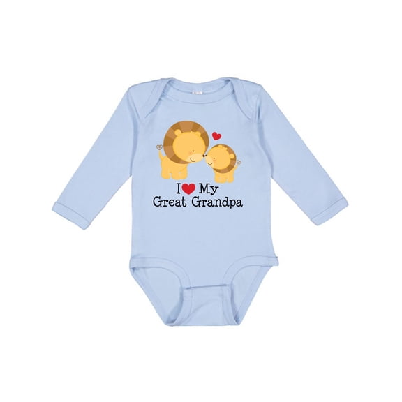 Inktastic I Love My Great Grandpa Boys or Girls Long Sleeve Baby Bodysuit