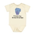 thumbnail image 1 of Inktastic I Love My Great Grandpa Elephant Boys or Girls Baby Bodysuit, 1 of 5