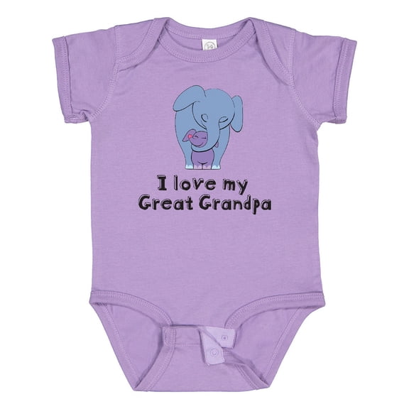 Inktastic I Love My Great Grandpa Elephant Boys or Girls Baby Bodysuit