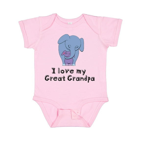 Inktastic I Love My Great Grandpa Elephant Boys or Girls Baby Bodysuit