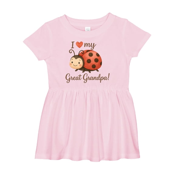 Inktastic I Love My Great Grandpa Girls Baby Dress