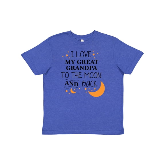 Inktastic I Love My Great Grandpa To The Moon and Back Youth T-Shirt