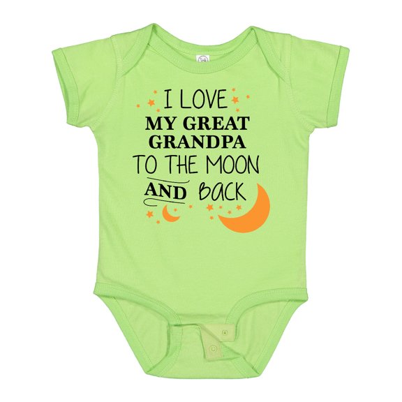 Inktastic I Love My Great Grandpa to the Moon and Back Boys or Girls Baby Bodysuit