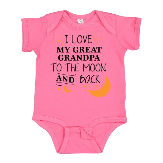 Inktastic I Love My Great Grandpa to the Moon and Back Boys or Girls Baby Bodysuit