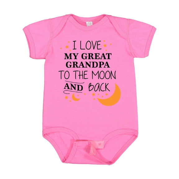 Inktastic I Love My Great Grandpa to the Moon and Back Boys or Girls Baby Bodysuit