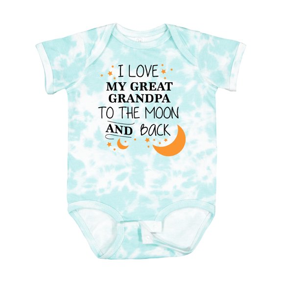 Inktastic I Love My Great Grandpa to the Moon and Back Boys or Girls Baby Bodysuit