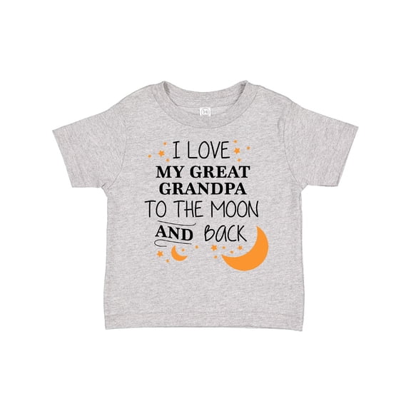 Inktastic I Love My Great Grandpa to the Moon and Back Boys or Girls Toddler T-Shirt