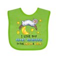 thumbnail image 1 of Inktastic I Love My Great Grandpa to the Moon and Back Cute Sheep Boys or Girls Baby Bib, 1 of 4