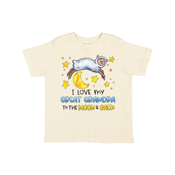 Inktastic I Love My Great Grandpa to the Moon and Back Cute Sheep Boys or Girls Toddler T-Shirt