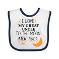 thumbnail image 1 of Inktastic I Love My Great Uncle to the Moon and Back Boys or Girls Baby Bib, 1 of 4