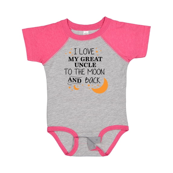 Inktastic I Love My Great Uncle to the Moon and Back Boys or Girls Baby Bodysuit