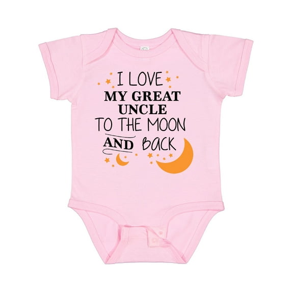Inktastic I Love My Great Uncle to the Moon and Back Boys or Girls Baby Bodysuit