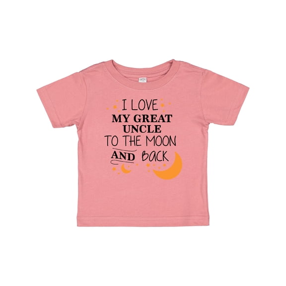 Inktastic I Love My Great Uncle to the Moon and Back Boys or Girls Baby T-Shirt