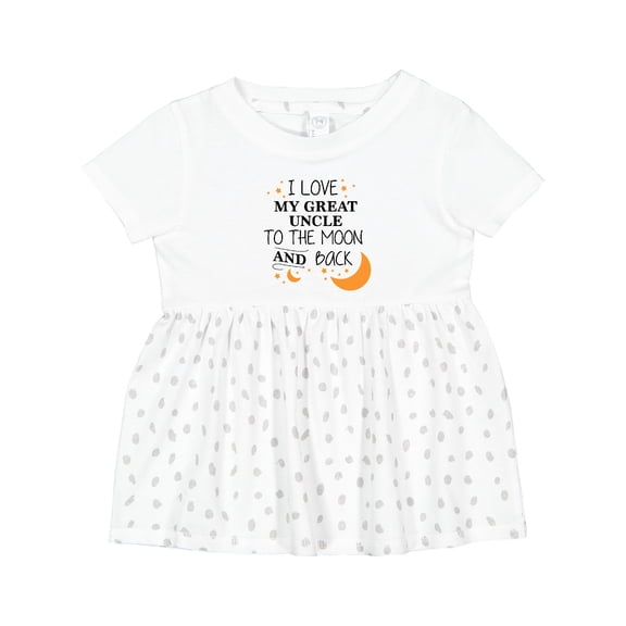 Inktastic I Love My Great Uncle to the Moon and Back Girls Baby Dress