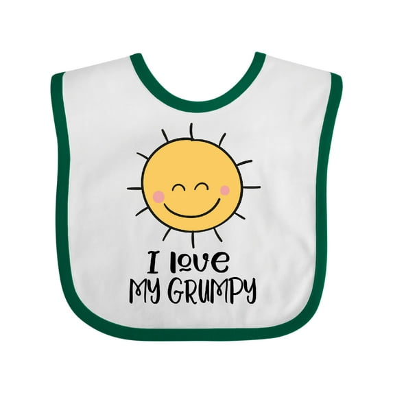 Inktastic I Love My Grumpy Cute Sunshine Boys or Girls Baby Bib