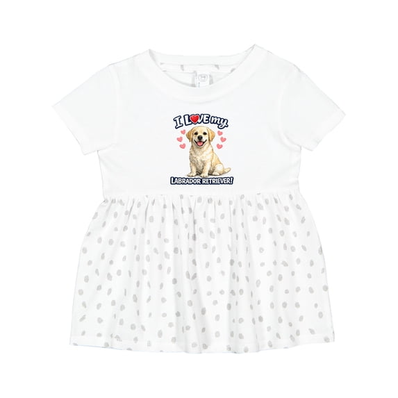 Inktastic I Love My Labrador Retriever Dog Lover Girls Baby Dress
