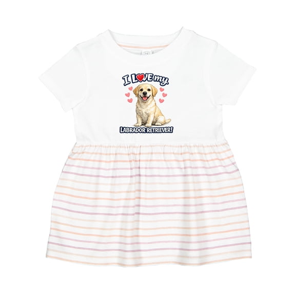 Inktastic I Love My Labrador Retriever Dog Lover Girls Baby Dress